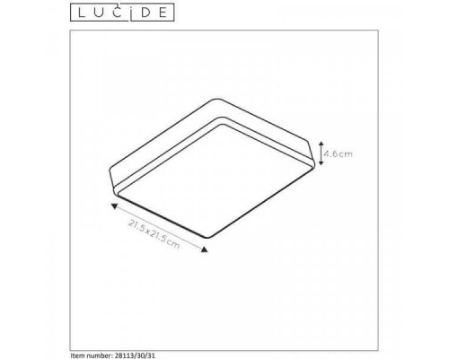 Дополнительное фото Светильник потолочный LED Lucide Ceres 28113/30/31: Купить в Интернет магазин освещения GCSVET.RU