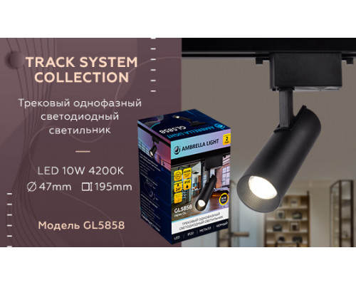 Дополнительное фото Светильник трековый (однофазный) Ambrella Light Track System GL5858: Купить в Интернет магазин освещения GCSVET.RU
