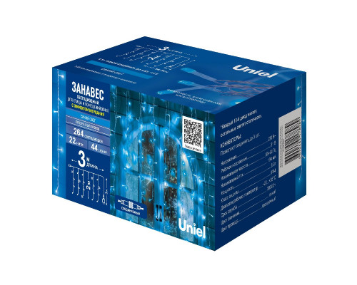 Дополнительное фото Уличная гирлянда Uniel ULD-C3020-264/TTK BLUE IP44 UL-00010919: Купить в Интернет магазин освещения GCSVET.RU