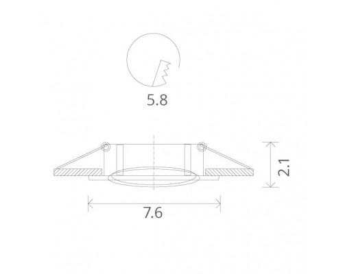 Дополнительное фото Светильник встраиваемый ARTE Lamp A2103PL-1CC: Купить в Интернет магазин освещения GCSVET.RU
