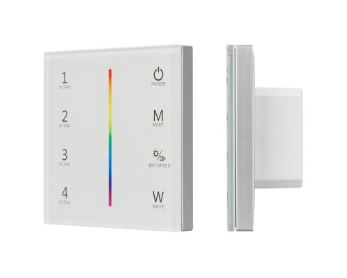 Основное фото Панель Arlight Sens Smart-P22-RGBW White (12-24V, 4x3A, 2.4G) 025168: Купить в Интернет магазин освещения GCSVET.RU