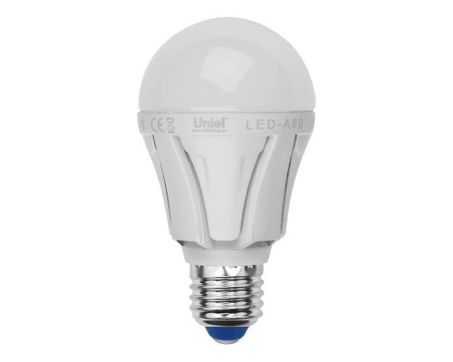 Основное фото Светодиодная лампочка Uniel Яркая LED-A60 8W/NW/E27/FR PLP01WH картон: Купить в Интернет магазин освещения GCSVET.RU