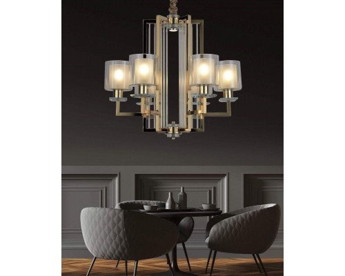 Дополнительное фото Подвесная люстра Lumina Deco Manhattan LDP 8012-6 F.GD: Купить в Интернет магазин освещения GCSVET.RU
