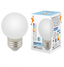 Светодиодная лампочка Volpe LED-G45 LED-G45-1W/6000K/E27/FR/С