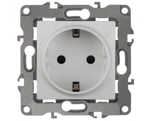 Основное фото Розетка ЭРА 12 2P E Schuko со шторками 16A 250V 12-2102-01 Б0014687: Купить в Интернет магазин освещения GCSVET.RU