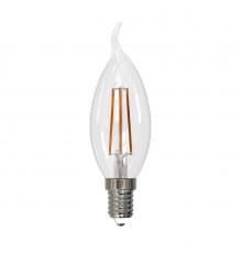Филаментная лампа светодиодная (UL-00005168) Uniel E14 9W 3000K прозрачная LED-CW35-9W/3000K/E14/CL PLS02WH