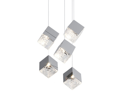 Основное фото Светильник подвесной Delight Collection Pyrite 10301P/5 silver: Купить в Интернет магазин освещения GCSVET.RU