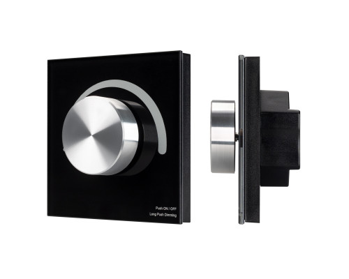 Основное фото Панель Arlight Smart-P37-Dim-IN Black (230V, 1.2A, Triac, Rotary, 2.4G) 028109: Купить в Интернет магазин освещения GCSVET.RU