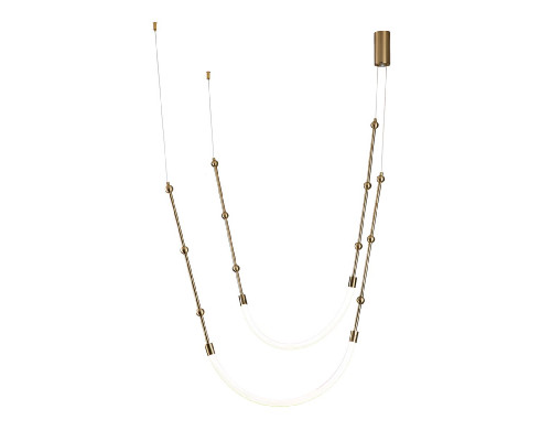 Основное фото Люстра подвесная Indigo Corda 14010/2P Brass V000063L: Купить в Интернет магазин освещения GCSVET.RU