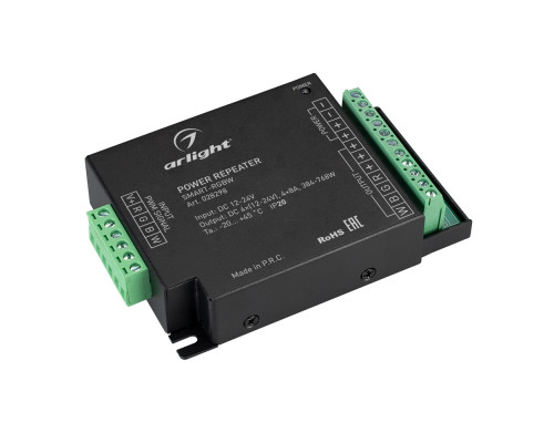 Основное фото Усилитель Arlight Smart-RGBW (12-24V, 4x8A) 028298: Купить в Интернет магазин освещения GCSVET.RU