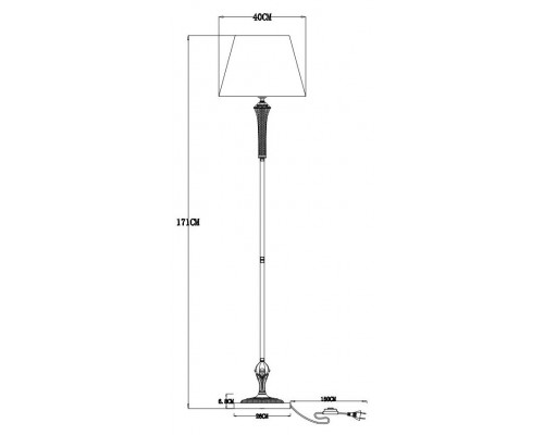 Дополнительное фото Напольный светильник Arte Lamp Gracie A7301PN-1PB: Купить в Интернет магазин освещения GCSVET.RU
