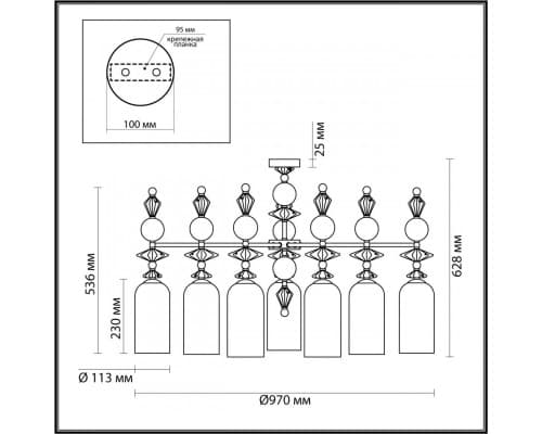 Дополнительное фото Люстра потолочная Odeon Light BIZET 4855/7C: Купить в Интернет магазин освещения GCSVET.RU