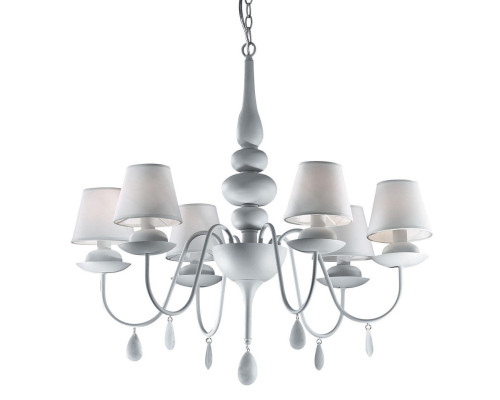 Основное фото Люстра подвесная Ideal Lux Blanche SP6 Bianco 035581: Купить в Интернет магазин освещения GCSVET.RU