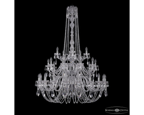 Основное фото Люстра подвесная Bohemia Ivele Crystal 1402/20+10+5/400/h-158/3d Ni: Купить в Интернет магазин освещения GCSVET.RU