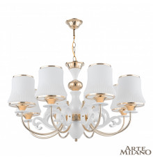 Люстра подвесная Arte Milano Florentia-1097 301097/8 Wh/Gd