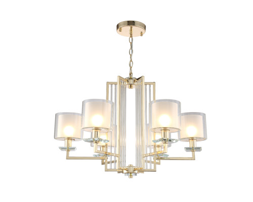 Дополнительное фото Люстра подвесная Crystal Lux Nicolas NICOLAS SP-PL6 GOLD/WHITE: Купить в Интернет магазин освещения GCSVET.RU