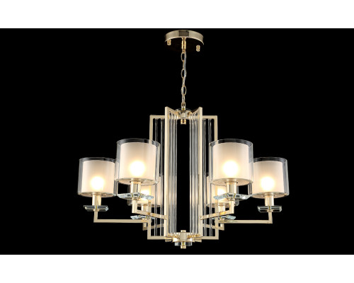 Дополнительное фото Люстра подвесная Crystal Lux Nicolas NICOLAS SP-PL6 GOLD/WHITE: Купить в Интернет магазин освещения GCSVET.RU