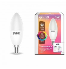 Светодиодная лампа для диммера Gauss E14 5W 2700-6500K RGBW матовая 1190112
