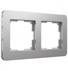 Рамка на 2 поста Werkel Platinum алюминий 4690389184444 W0022606