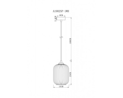 Дополнительное фото Светильник подвесной ARTE Lamp A1902SP-1WH: Купить в Интернет магазин освещения GCSVET.RU