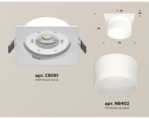 Дополнительное фото Светильник встраиваемый Ambrella Light Techno Spot XC8061016 (C8061, N8402): Купить в Интернет магазин освещения GCSVET.RU