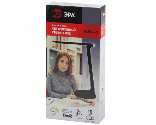 Дополнительное фото Лампа настольная ЭРА NLED-482-10W-BK Б0041087: Купить в Интернет магазин освещения GCSVET.RU