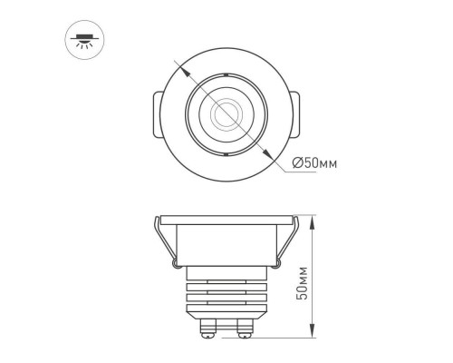 Дополнительное фото Светильник мебельный Arlight LTM-R50WH 5W Warm White 25deg: Купить в Интернет магазин освещения GCSVET.RU