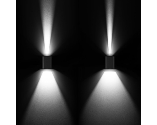 Дополнительное фото Светильник настенный для улицы Arlight LGD-WALL-VARIO-S104x129-2x6W Day4000 (BK, 1-80 deg) 046428: Купить в Интернет магазин освещения GCSVET.RU