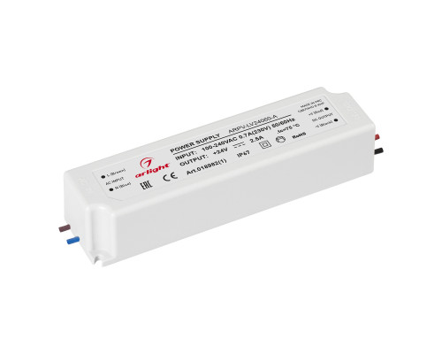 Основное фото Сетевой адаптер Arlight ARPV-LV24060-A (24V, 2.5A, 60W) 018982(1): Купить в Интернет магазин освещения GCSVET.RU