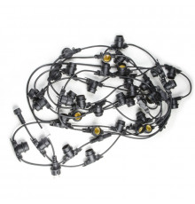 Уличная гирлянда Uniel UDL-K110 40/E27/10M IP65 BLACK BELT-LIGHT
