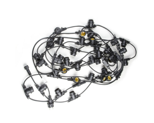 Основное фото Уличная гирлянда Uniel UDL-K110 40/E27/10M IP65 BLACK BELT-LIGHT: Купить в Интернет магазин освещения GCSVET.RU