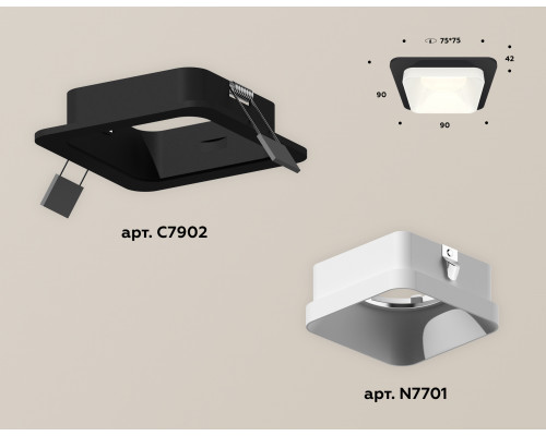 Дополнительное фото Светильник встраиваемый Ambrella Light Techno XC7902001 (C7902, N7701): Купить в Интернет магазин освещения GCSVET.RU