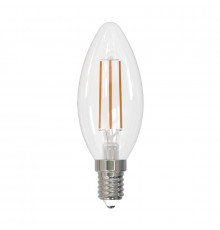 Филаментная лампа светодиодная Volpe E14 5W 3000K прозрачная LED-C35-5W/3000K/E14/CL/SLF UL-00008324