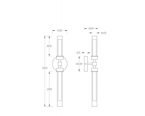 Дополнительное фото Светильник настенный Maytoni Stelo MOD116WL-L7BS3K: Купить в Интернет магазин освещения GCSVET.RU