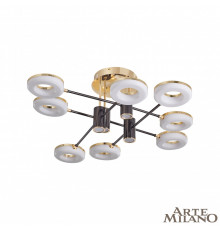 Люстра потолочная Arte Milano 271399/8 BK/GD