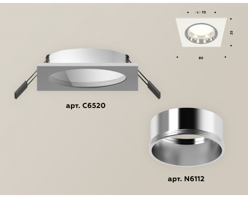 Дополнительное фото Светильник встраиваемый Ambrella Light Techno XC6520003 (C6520, N6112): Купить в Интернет магазин освещения GCSVET.RU