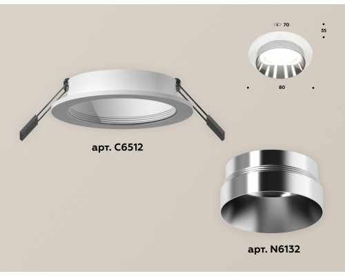 Дополнительное фото Светильник встраиваемый Ambrella Light Techno Spot XC6512022 (C6512, N6132): Купить в Интернет магазин освещения GCSVET.RU