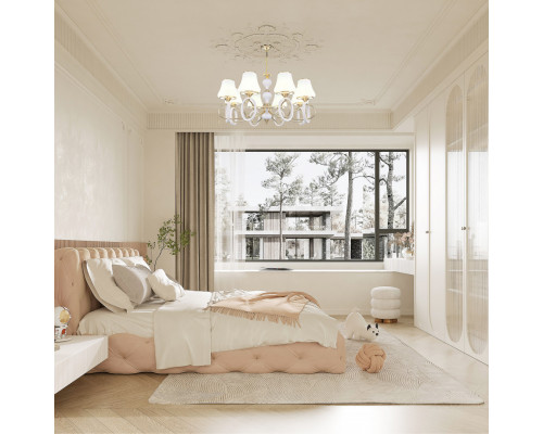 Дополнительное фото Люстра подвесная Arte Milano Florentia-2387 302387/8 Wh/Gd: Купить в Интернет магазин освещения GCSVET.RU