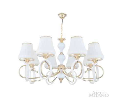 Дополнительное фото Люстра подвесная Arte Milano Florentia-2387 302387/8 Wh/Gd: Купить в Интернет магазин освещения GCSVET.RU