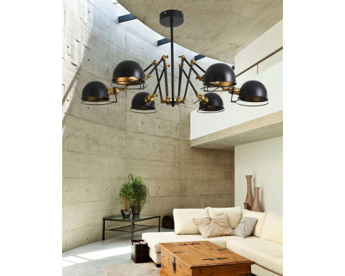 Дополнительное фото Подвесная люстра Lumina Deco Valmonti LDP D015-6 BK: Купить в Интернет магазин освещения GCSVET.RU
