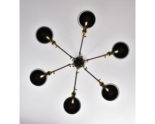 Дополнительное фото Подвесная люстра Lumina Deco Valmonti LDP D015-6 BK: Купить в Интернет магазин освещения GCSVET.RU