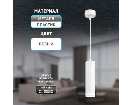Дополнительное фото Светильник подвесной Эра PL19 WH Б0058491: Купить в Интернет магазин освещения GCSVET.RU