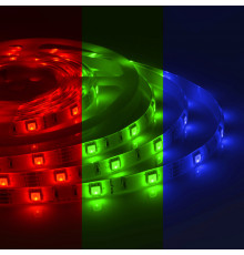 Комплект светодиодной ленты Apeyron 12В 7.2Вт/м smd 5050 30 д/м IP65 5м RGB (блок, коннектор, контроллер)  10-03
