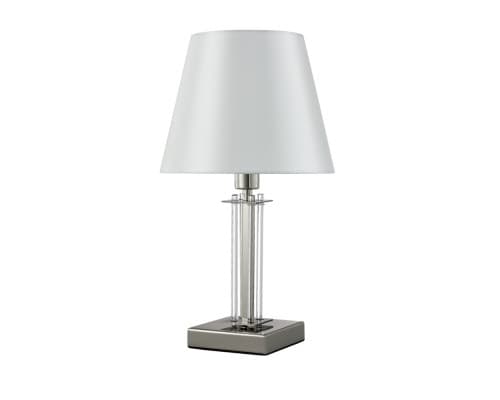 Основное фото Лампа настольная Crystal Lux Nicolas NICOLAS LG1 NICKEL/WHITE: Купить в Интернет магазин освещения GCSVET.RU