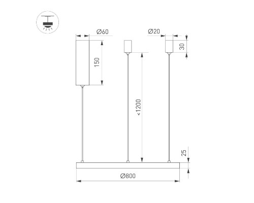 Дополнительное фото Светильник подвесной Arlight SP-CONGO-MULT-1-R800-42W Day4000 (GD, 120 deg, 230V) 046249: Купить в Интернет магазин освещения GCSVET.RU