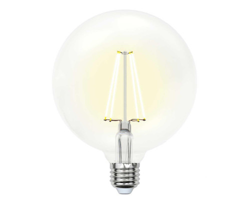 Основное фото Филаментная лампа светодиодная (UL-00004861) Uniel E27 15W 4000K прозрачная LED-G125-15W/4000K/E27/CL PLS02WH: Купить в Интернет магазин освещения GCSVET.RU