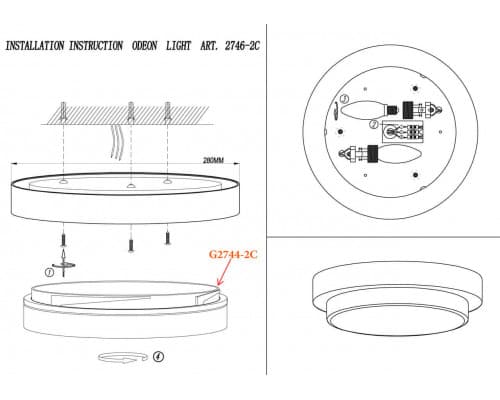 Дополнительное фото Светильник настенный Odeon Light Holger 2746/2C: Купить в Интернет магазин освещения GCSVET.RU