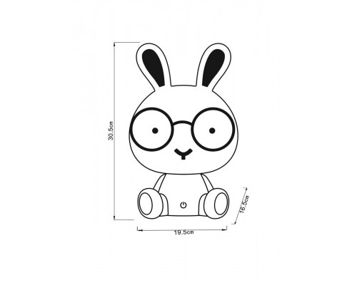 Дополнительное фото Лампа ночник Lucide Dodo Rabbit 71591/03/66: Купить в Интернет магазин освещения GCSVET.RU