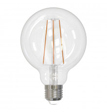 Филаментная лампа светодиодная (UL-00004862) Uniel E27 10W 3000K прозрачная LED-G95-10W/3000K/E27/CL PLS02WH
