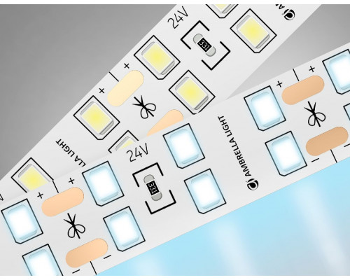 Основное фото Лента светодиодная двухрядная Ambrella Light LED Strip 24В 2835 20Вт/м 6500K 5м IP20 GS3603: Купить в Интернет магазин освещения GCSVET.RU